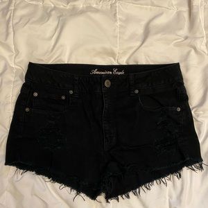 Black Denim Shorts